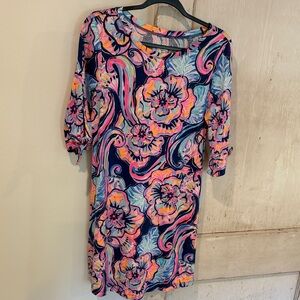Lilly Pulitzer Multicolor Floral Tie Sleeve Dress